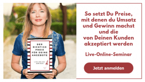 Der richtige Preis für Deine Angebote - Live-Online-Seminar